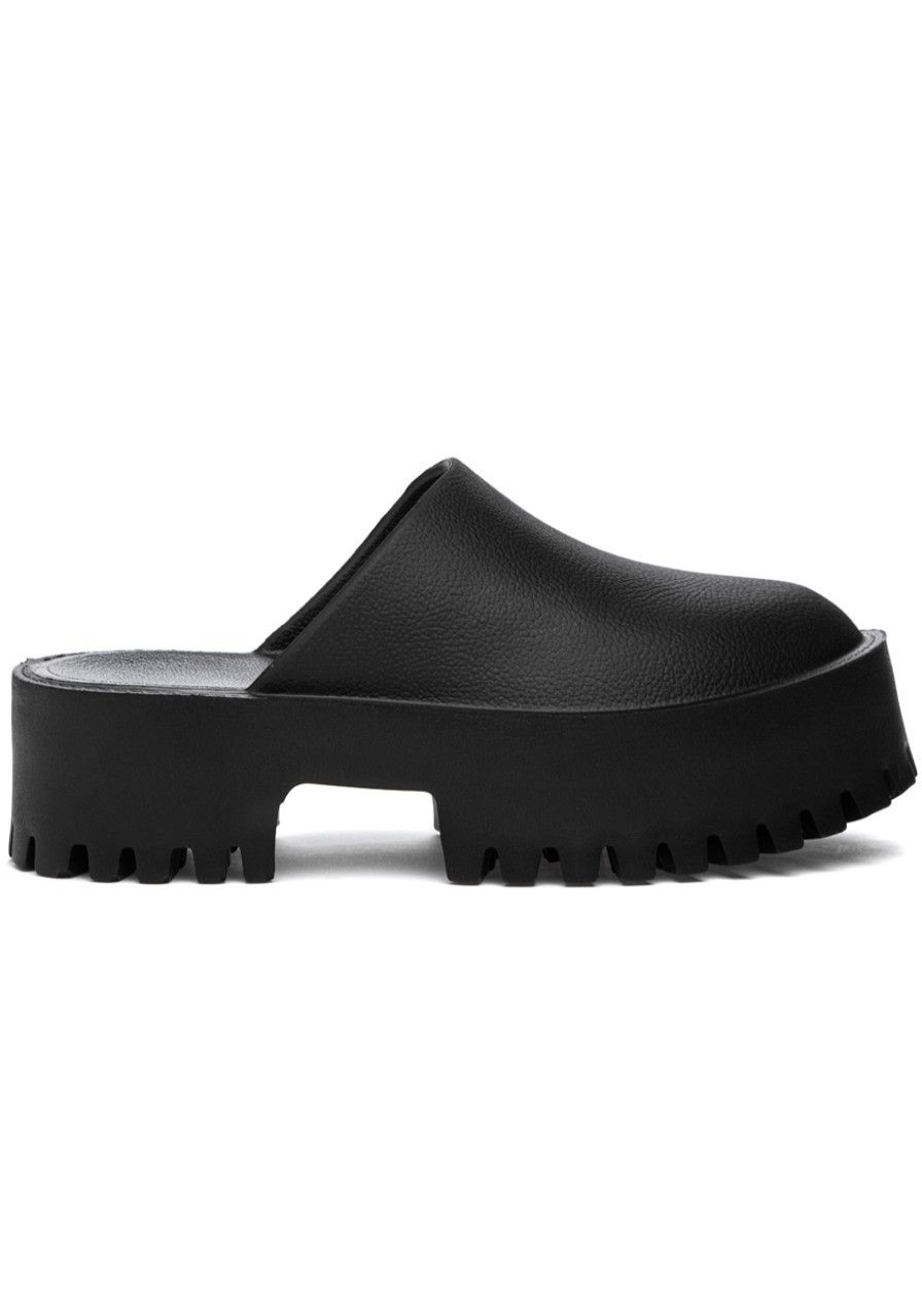 Women Jeffrey Campbell Mules & Clogs | Clogge Mule Black Rubber
