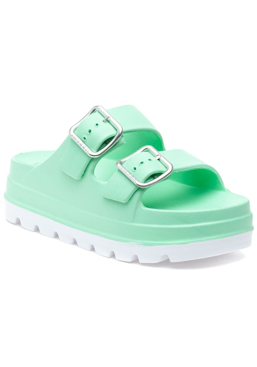 Women Beach Slides Sandals | Simply B Sandal Ice Green Eva