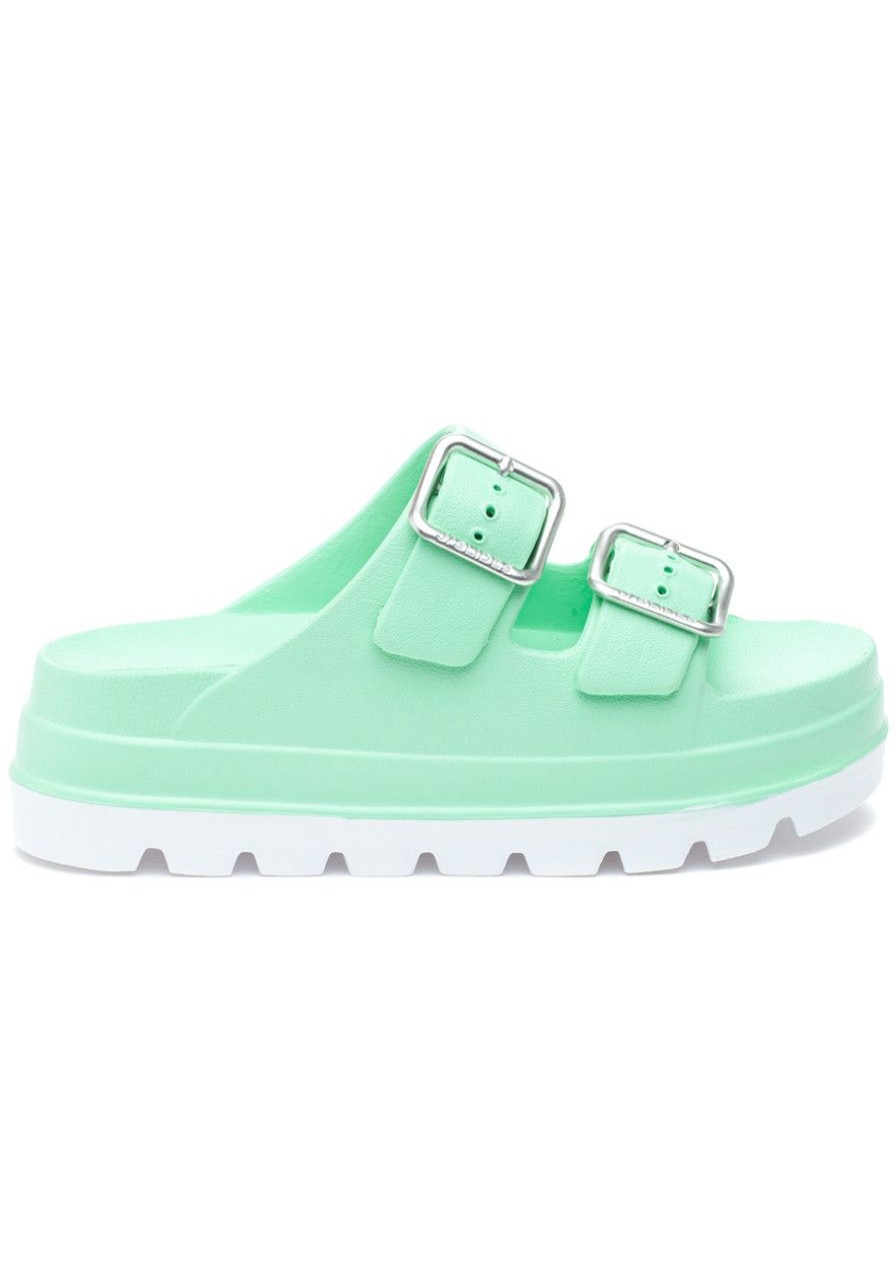 Women Beach Slides Sandals | Simply B Sandal Ice Green Eva