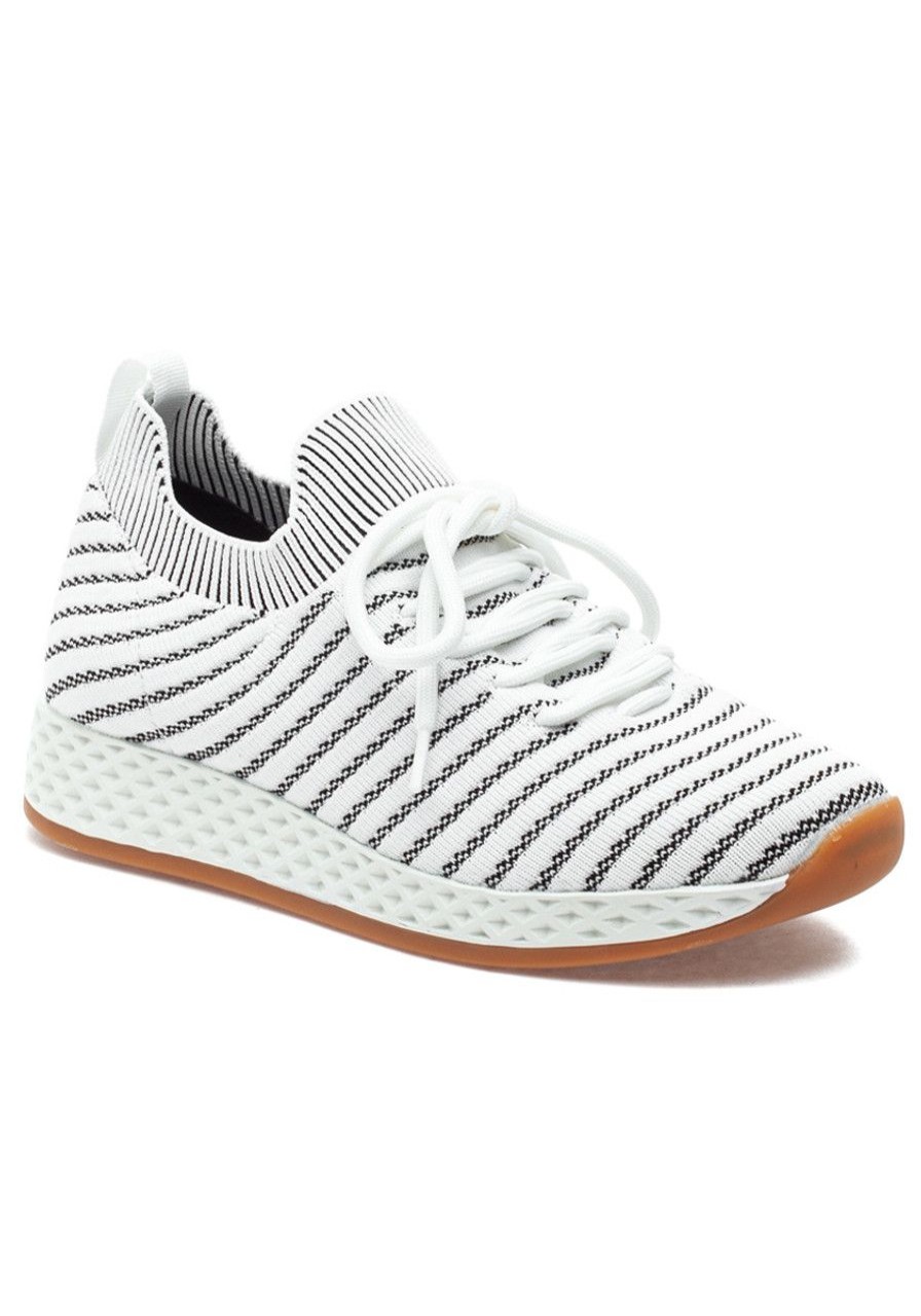 Women Urban Sport Sneakers | Opy Sneaker Black/White 2-Tone Knit