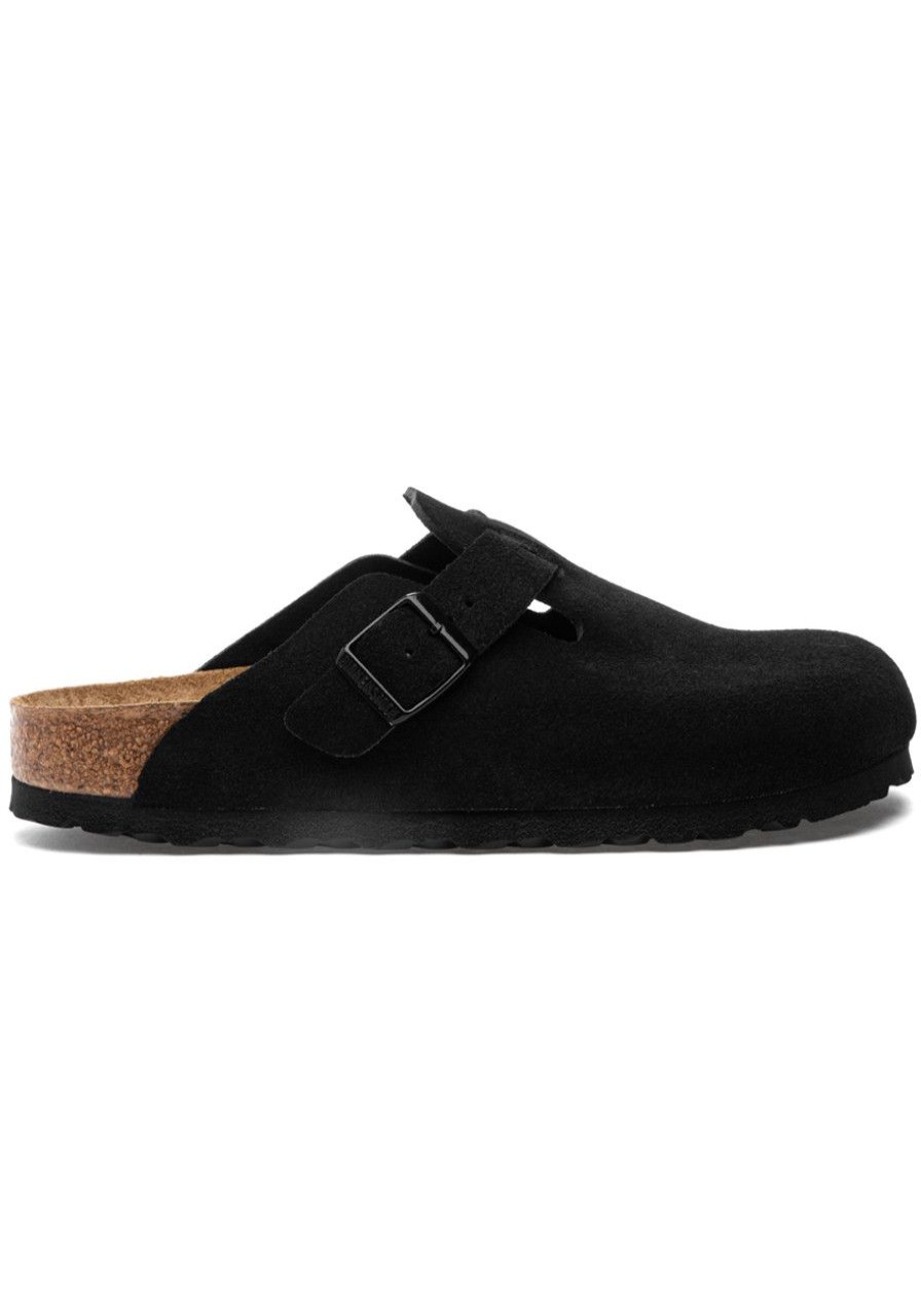 Women Birkenstock Mules & Clogs | Boston Clog Black Suede