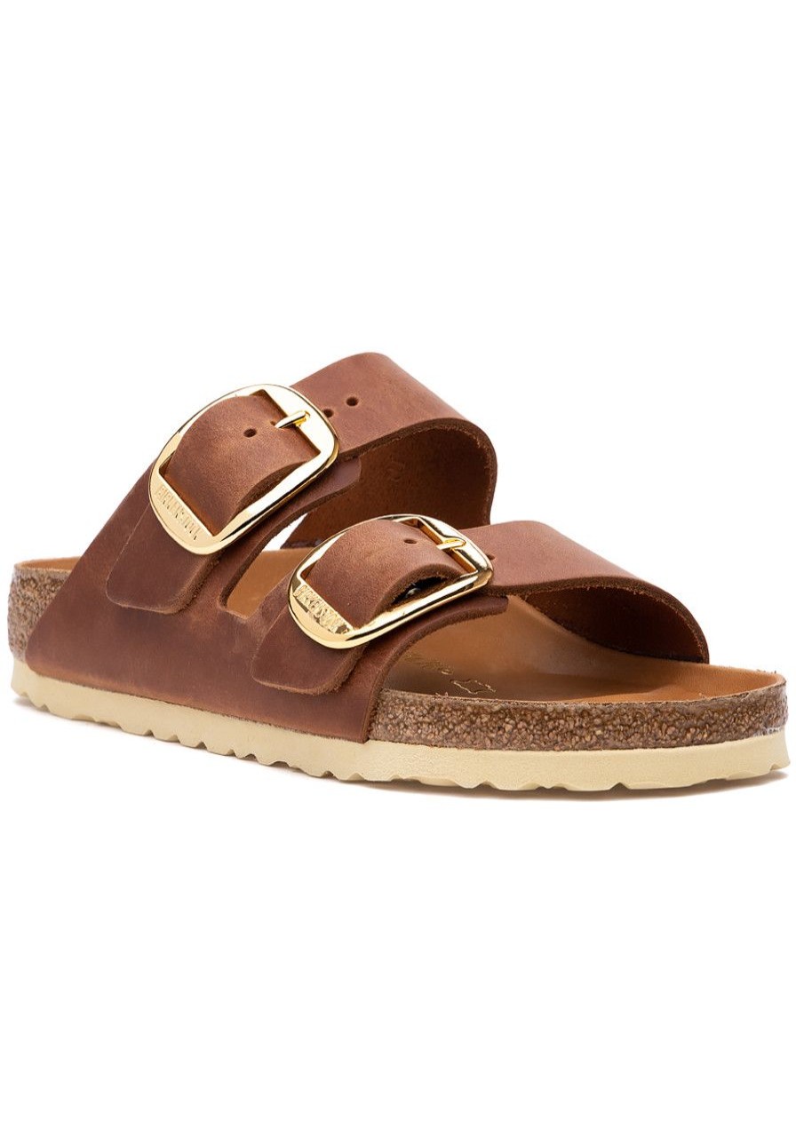 Women Birkenstock Sandals | Arizona Big Buckle Cognac Leather