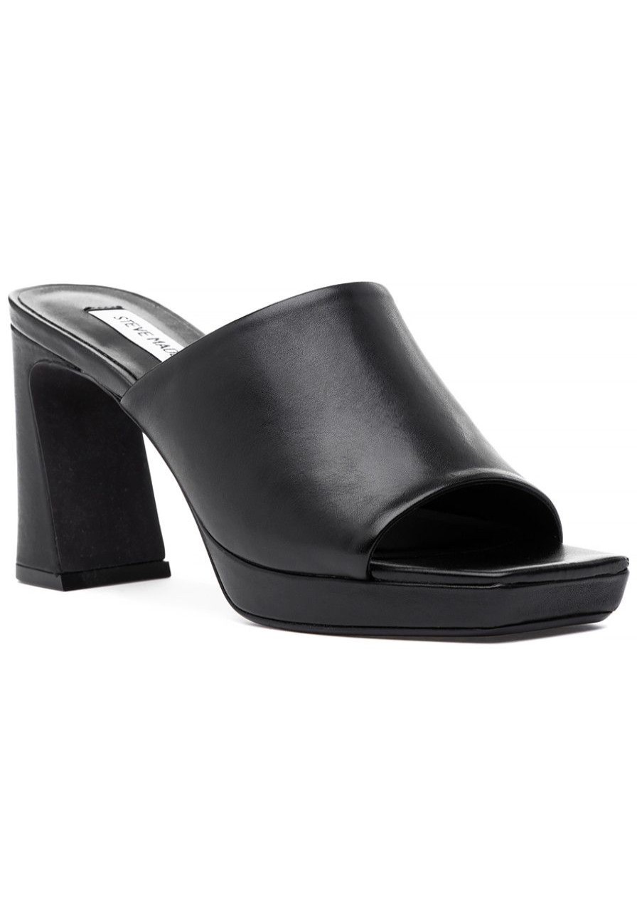 Women Steve Madden Sandals | Dedicate Sandal Black Leather
