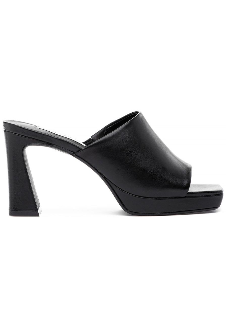 Women Steve Madden Sandals | Dedicate Sandal Black Leather