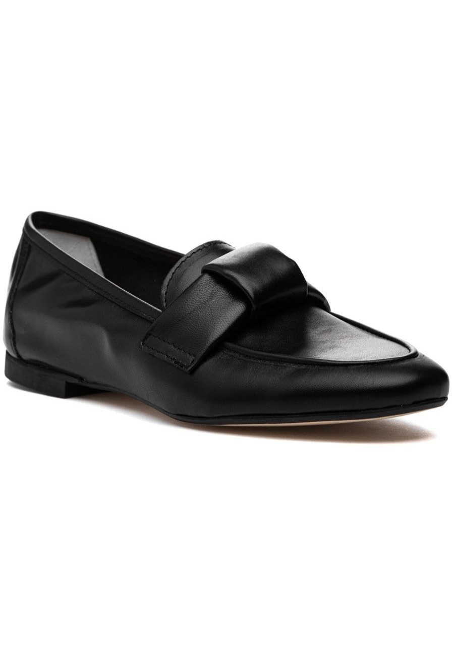 Women 275 Central Flats | Leonard Loafer Black Nappa Leather