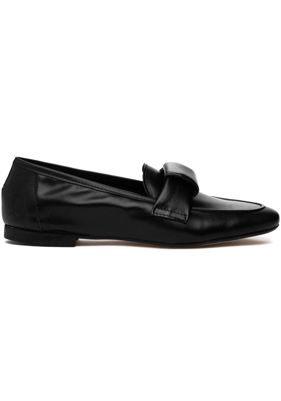 Women 275 Central Flats | Leonard Loafer Black Nappa Leather