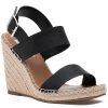 Women Steve Madden Sandals | Uri Espadrille Wedge Black