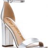Women Sam Edelman Pumps | Yaro Sandal Silver Leather
