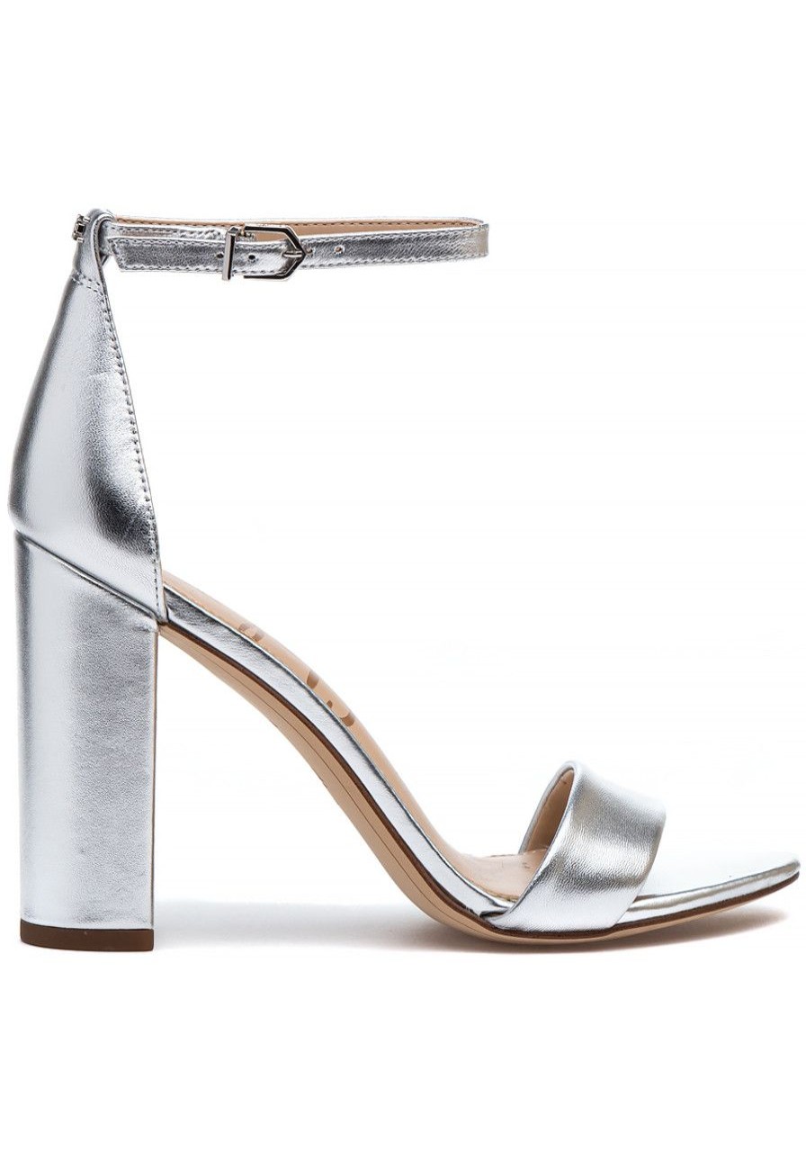 Women Sam Edelman Pumps | Yaro Sandal Silver Leather