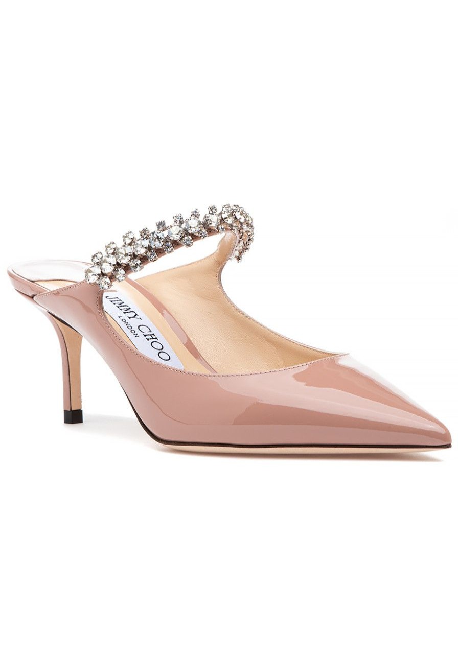 Women Jimmy Choo Mules & Clogs | Bing 65 Mule Ballet Pink Patent Leather