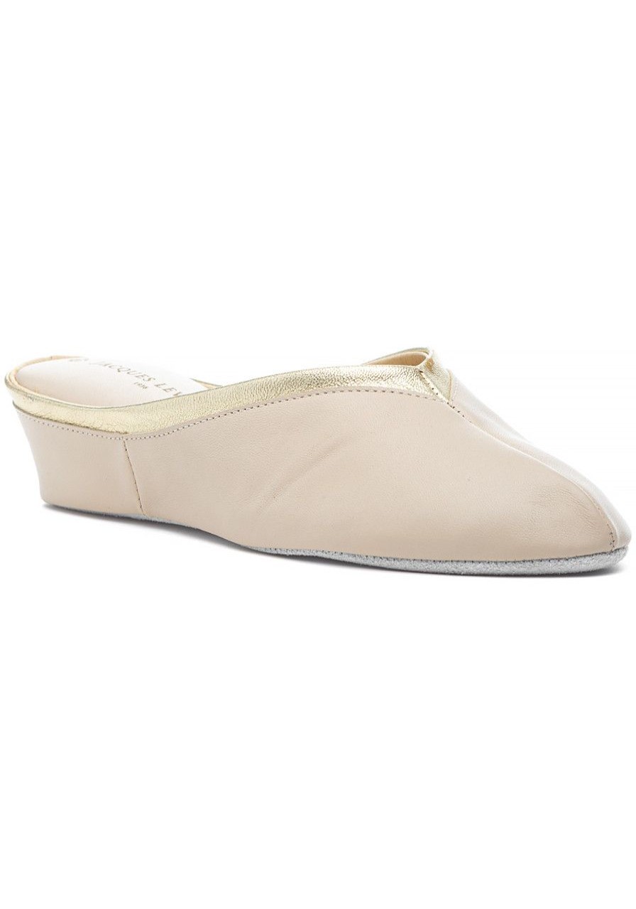 Women Jacques Levine Slippers | 4640 Slipper Beige/Gold