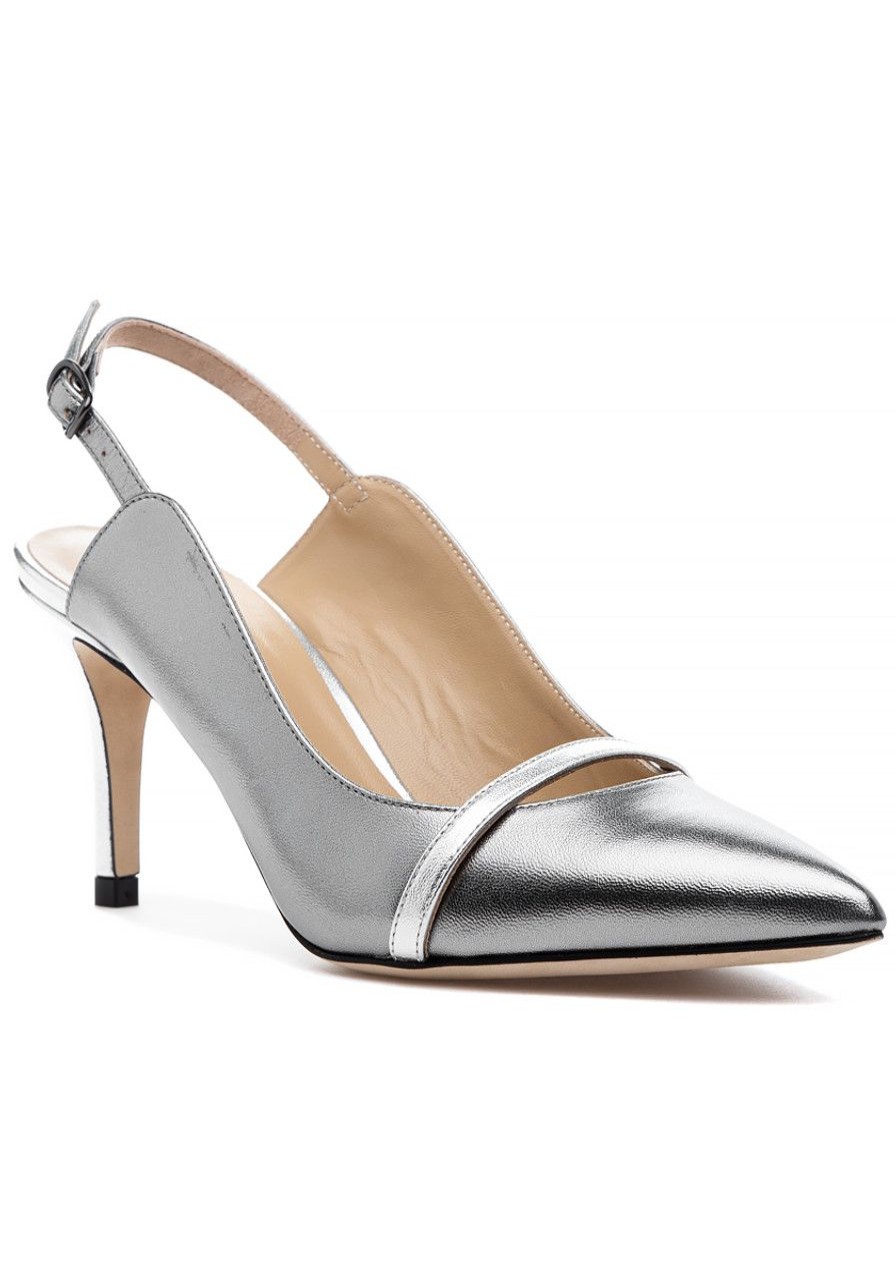 Women 275 Central Pumps | Mark Pump Pewter Leather