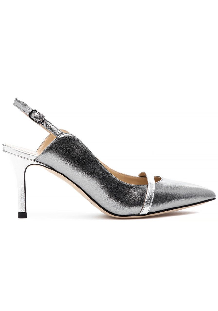Women 275 Central Pumps | Mark Pump Pewter Leather
