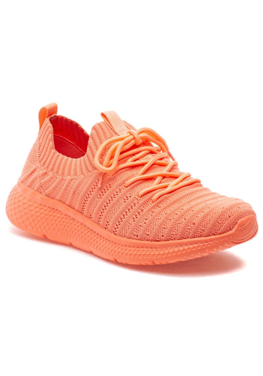 Women Urban Sport Sneakers | Dyann Sneaker Orange Knit