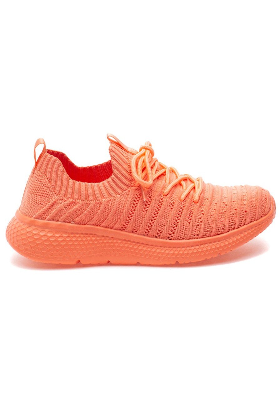 Women Urban Sport Sneakers | Dyann Sneaker Orange Knit
