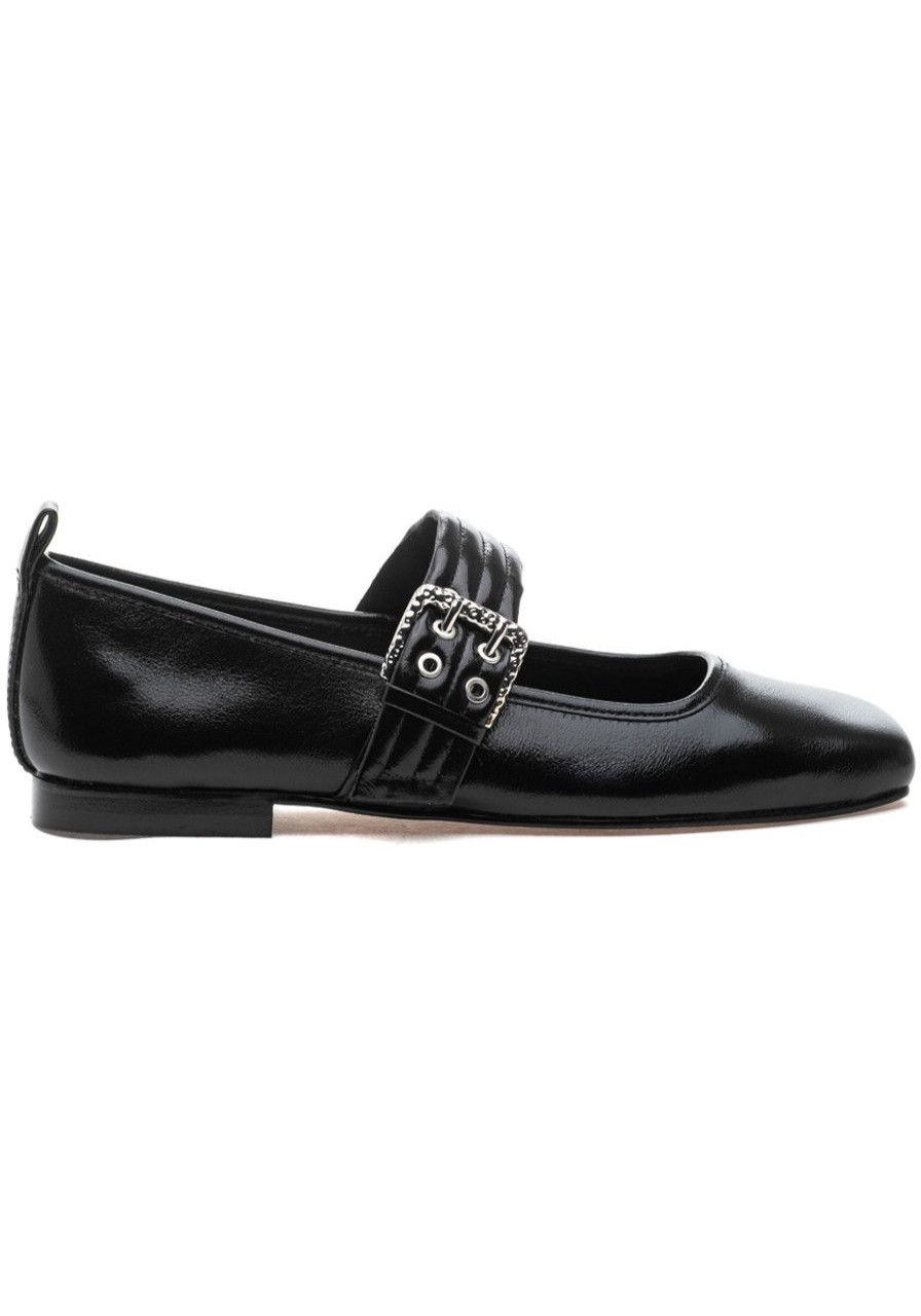 Women Dolce Vita Flats | Arora Flat Midnight Crinkle Patent