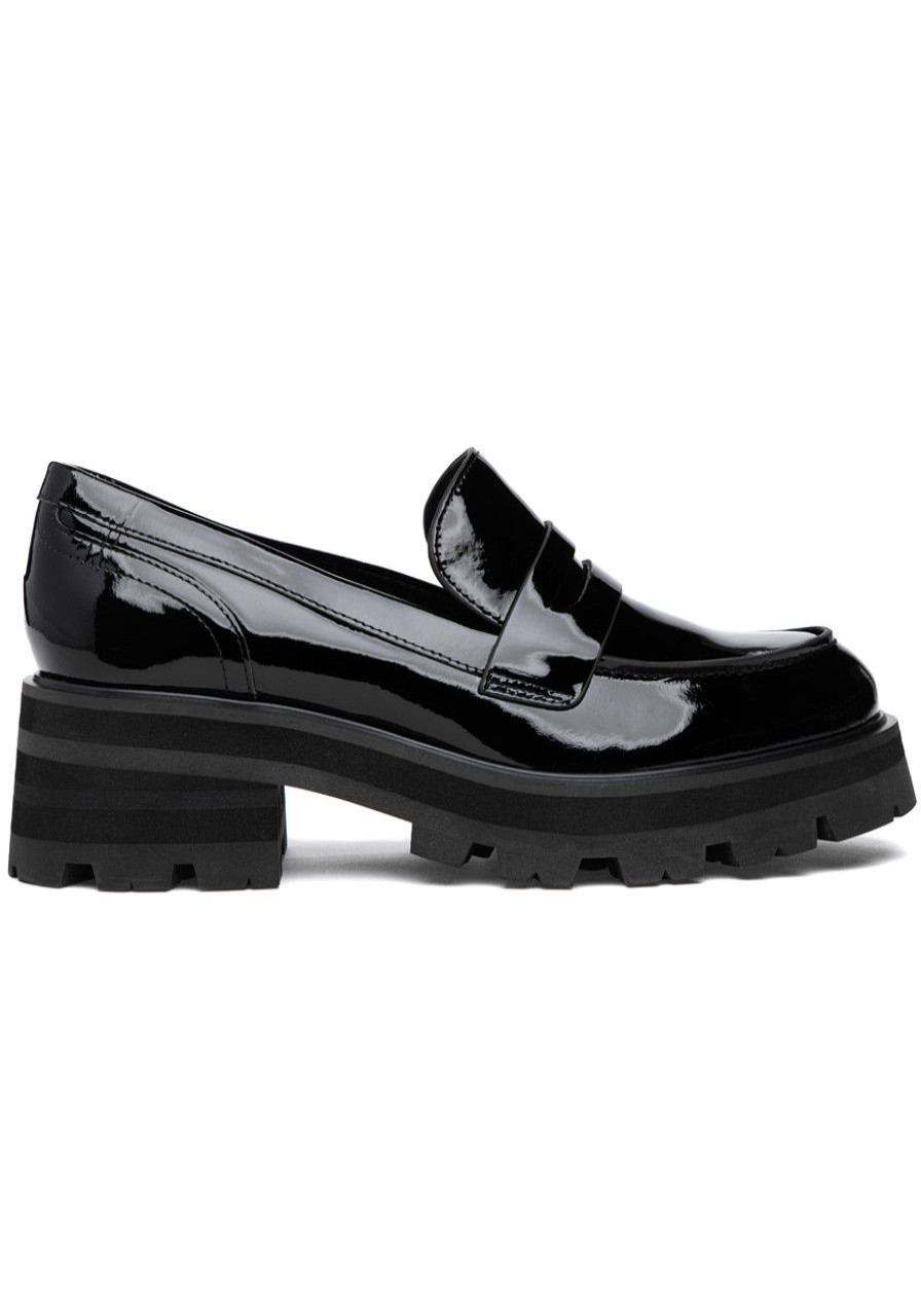 Women Marc Fisher Loafers & Oxfords | Latika Loafer Black Patent Leather
