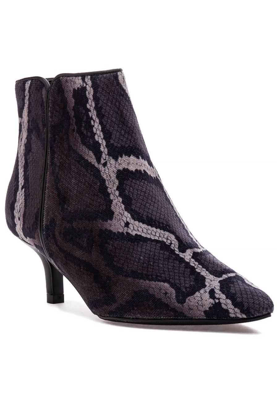 Women Jildor Boots | Thomas Boot Black Grey Velvet