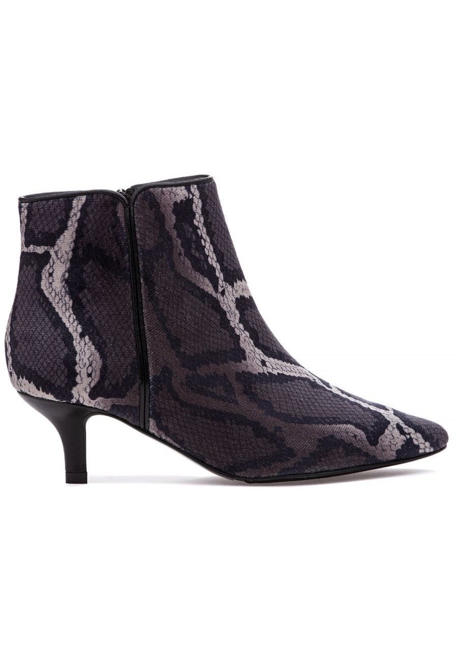 Women Jildor Boots | Thomas Boot Black Grey Velvet