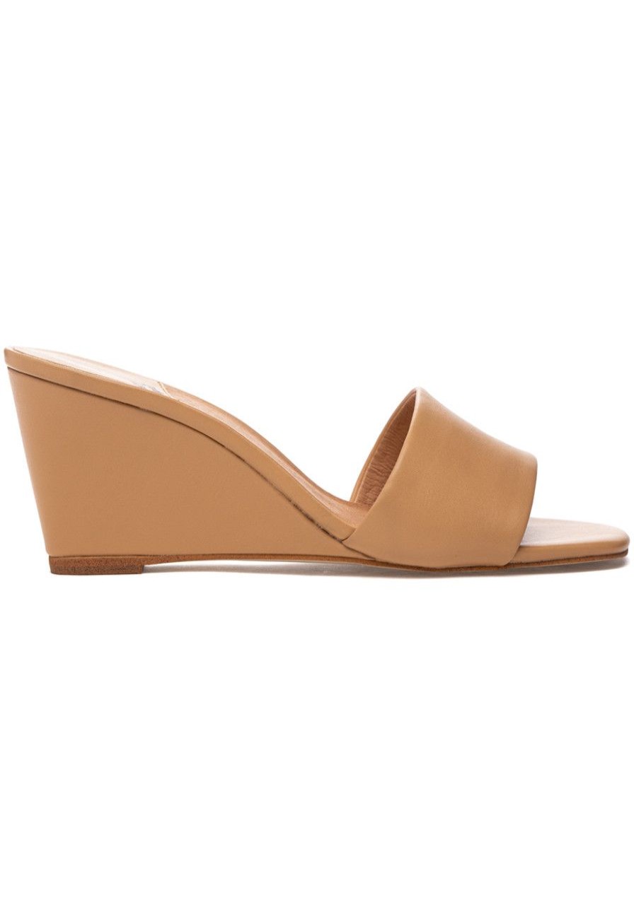 Women Jeffrey Campbell Sandals | Appetit Wedge Sandal Nude Leather