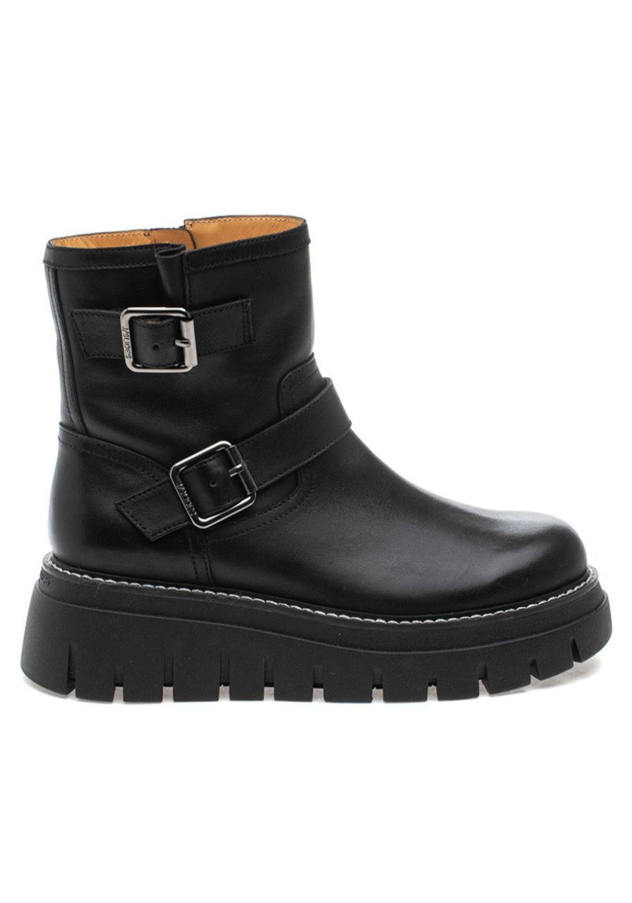 Women J/Slides Boots | Texas Boot Black Leather