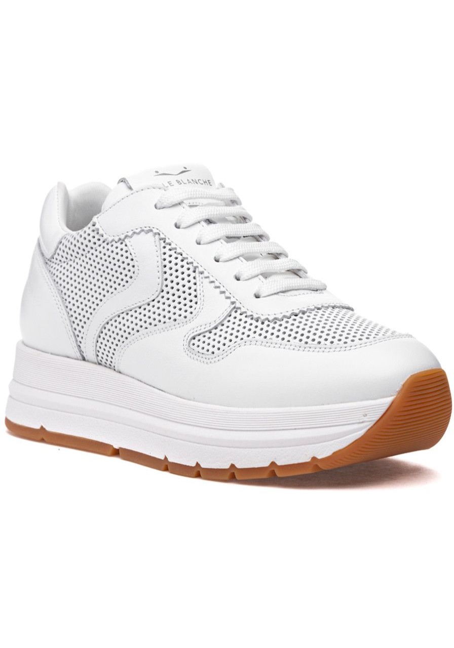 Women Voile Blanche Sneakers | Maran Perfy Sneaker White Leather