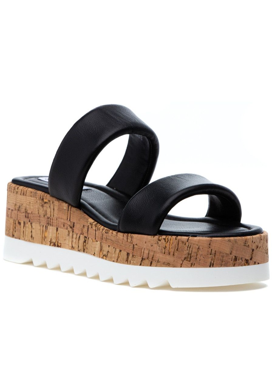Women Steve Madden Sandals | Defuse Sandal Black Leather