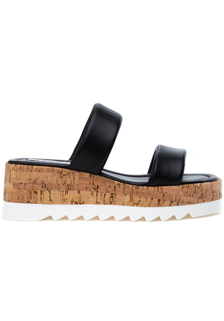 Women Steve Madden Sandals | Defuse Sandal Black Leather