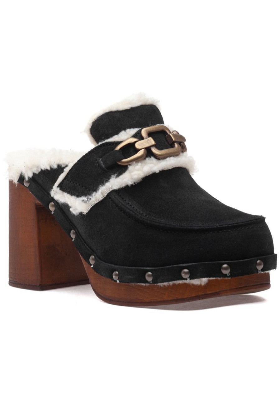Women 275 Central Mules & Clogs | Sennett Clog Black Suede