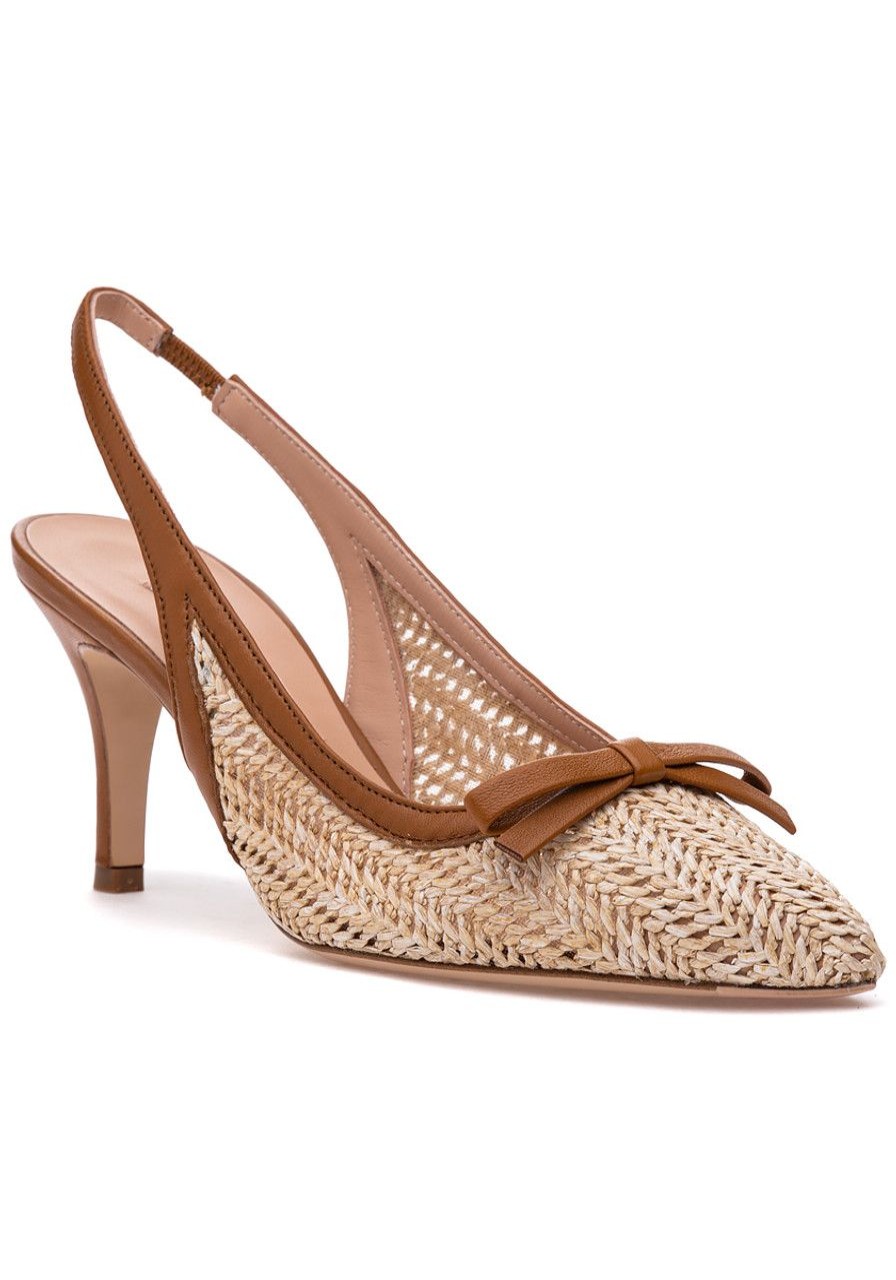 Women Roberto Festa Pumps | Baxo Pump Cuoio/Raffia