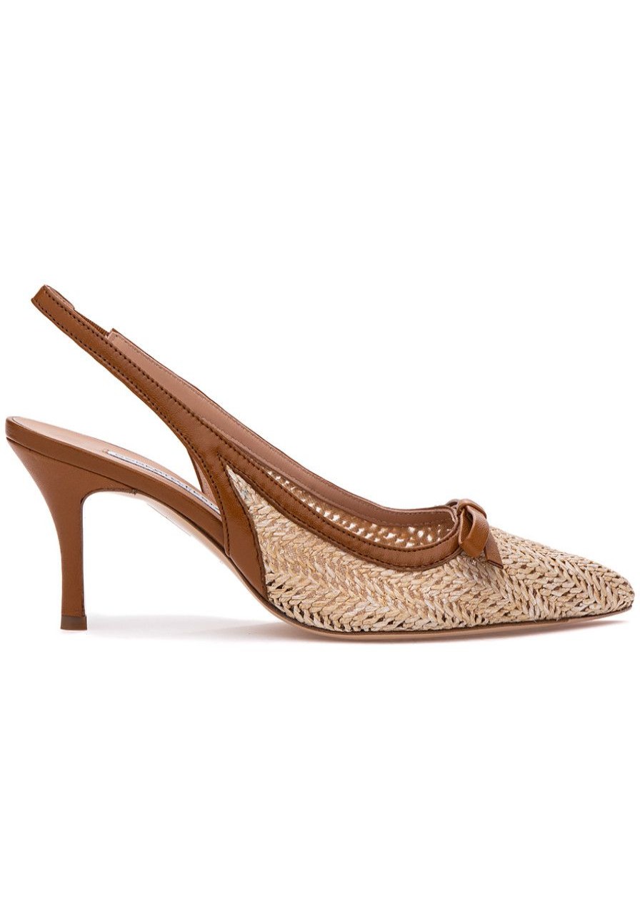 Women Roberto Festa Pumps | Baxo Pump Cuoio/Raffia