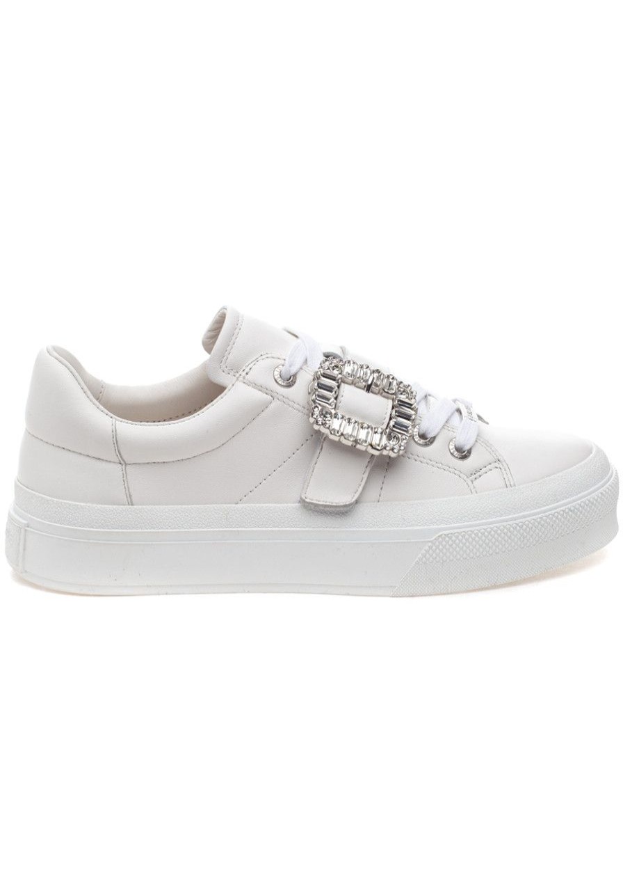 Women J/Slides Sneakers | Giddy Sneaker White Leather
