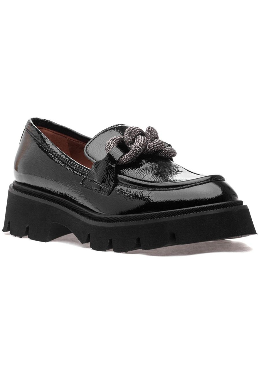 Women 275 Central Loafers & Oxfords | Evagrace Loafer Black Patent Leather