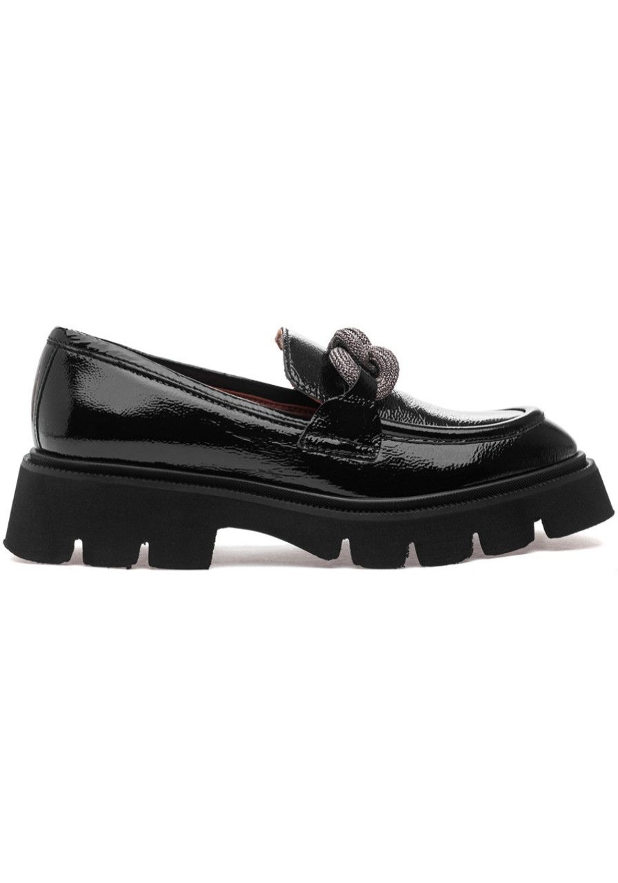 Women 275 Central Loafers & Oxfords | Evagrace Loafer Black Patent Leather