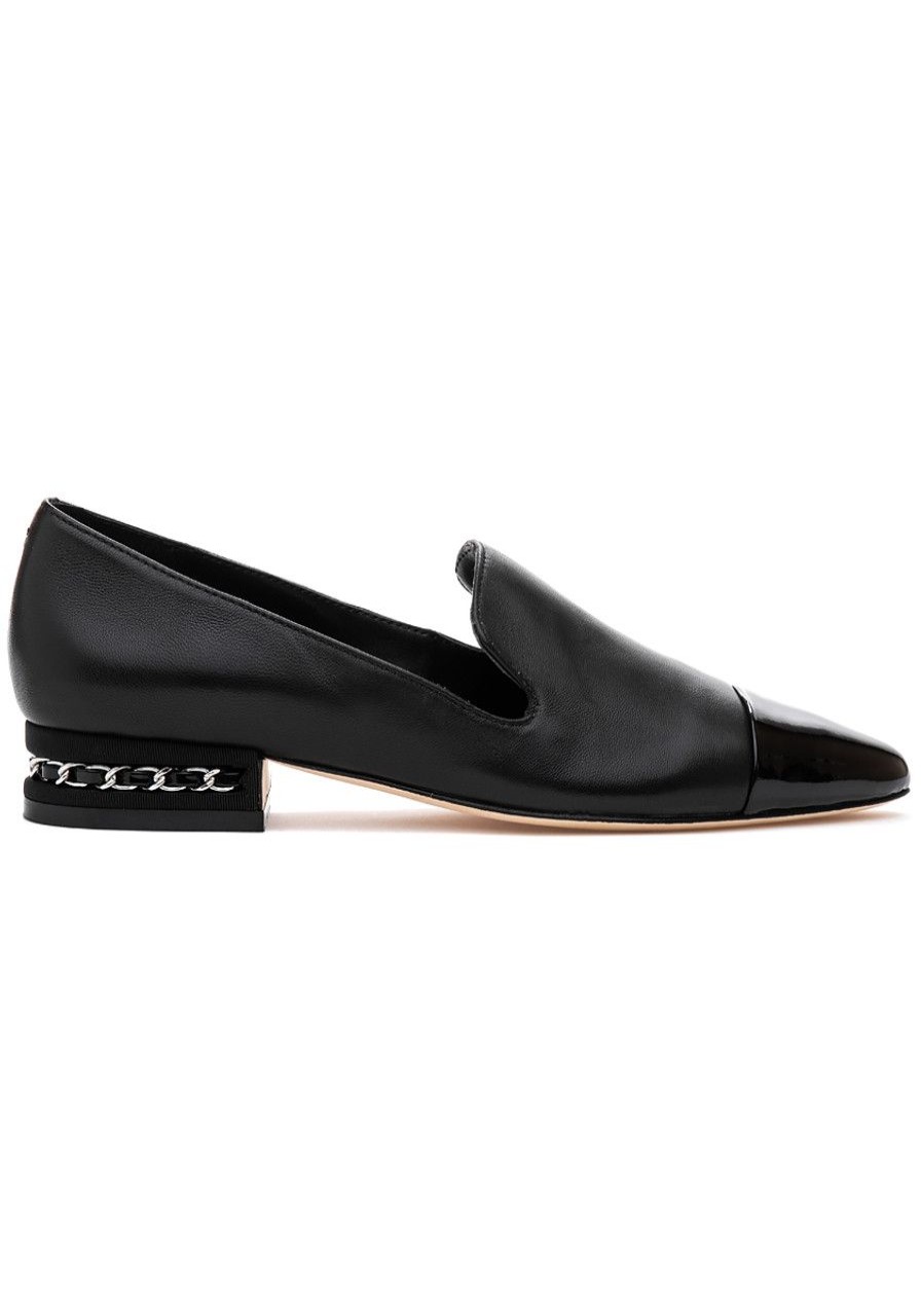 Women Jildor Flats | Fae Loafer Black Leather Patent