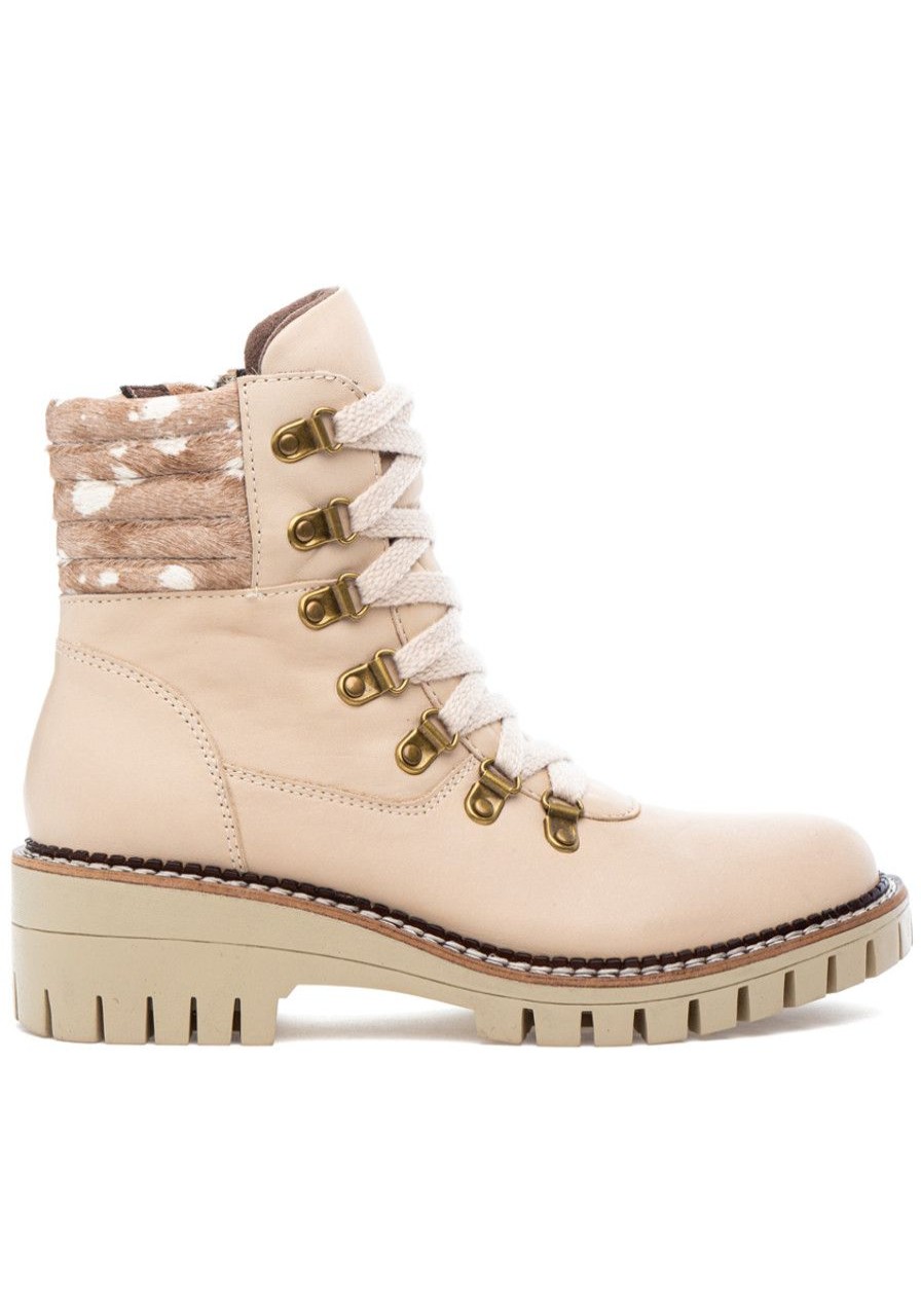 Women Vintage Havana Boots | Pontiac Boot Nude Leather