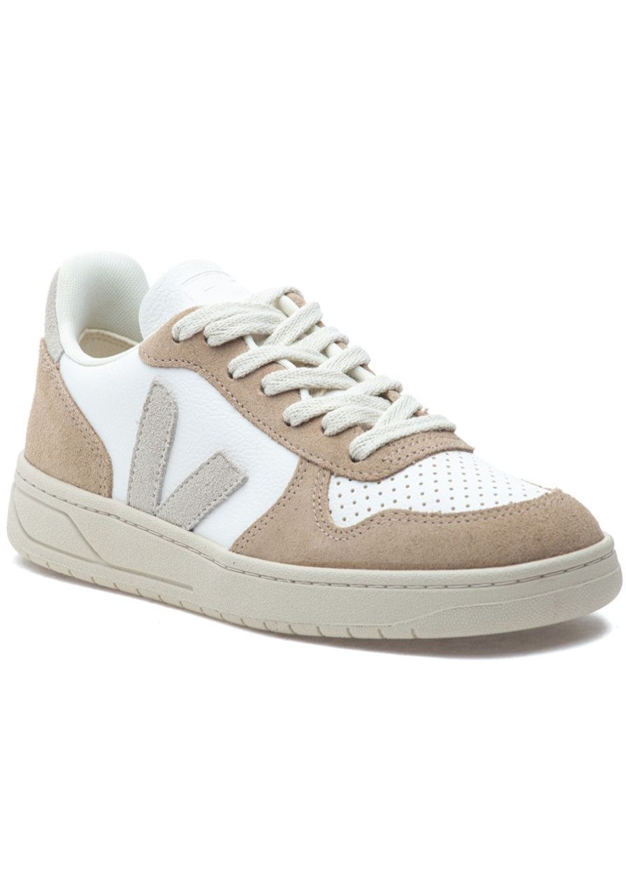 Women Veja Sneakers | V-10 Sneaker Extra White Natural Sahara