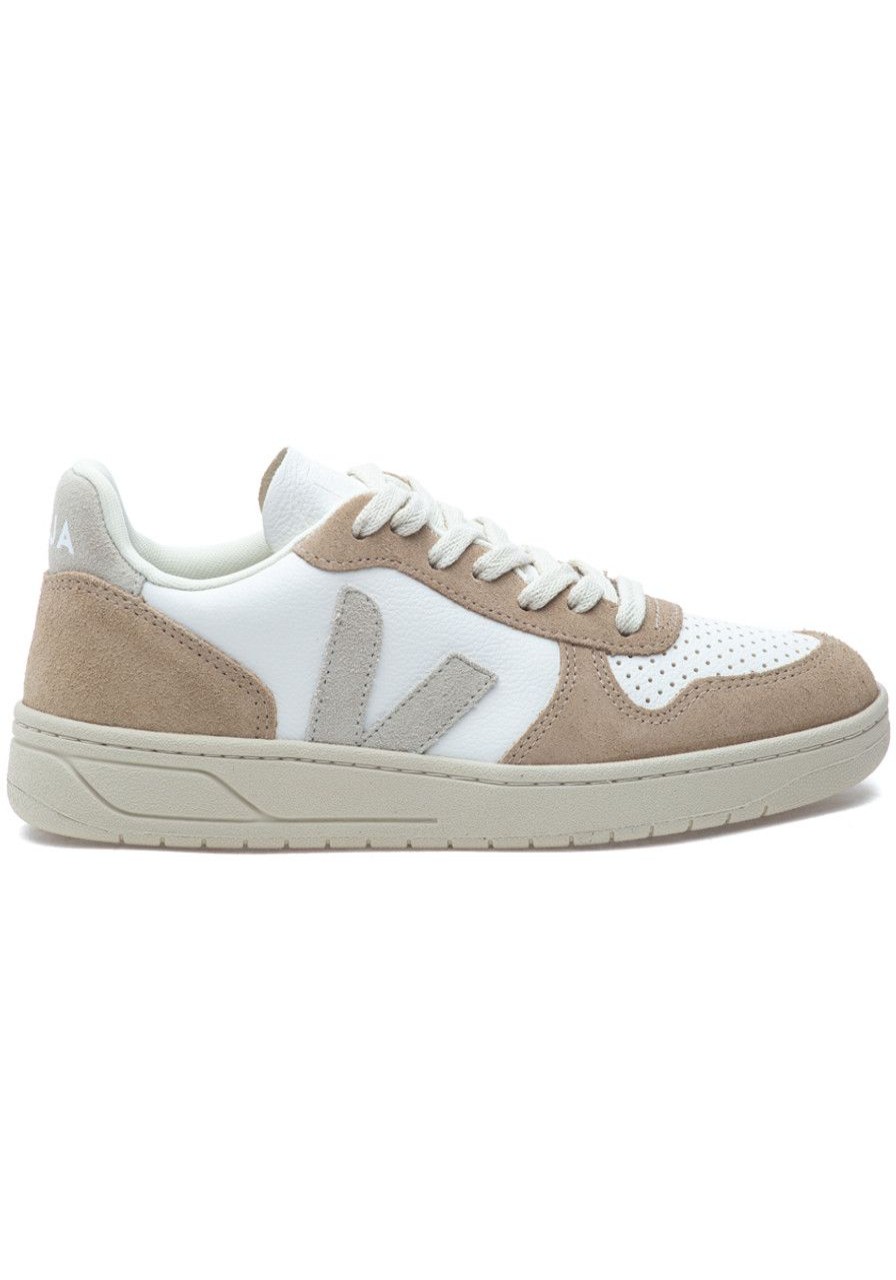 Women Veja Sneakers | V-10 Sneaker Extra White Natural Sahara