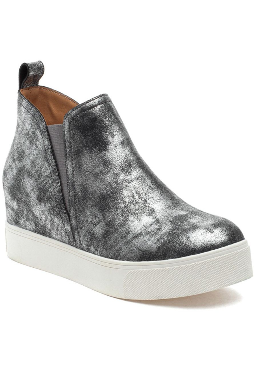 Women J/Slides Boots | Silvie Boot Black/Pewter Metallic Leather