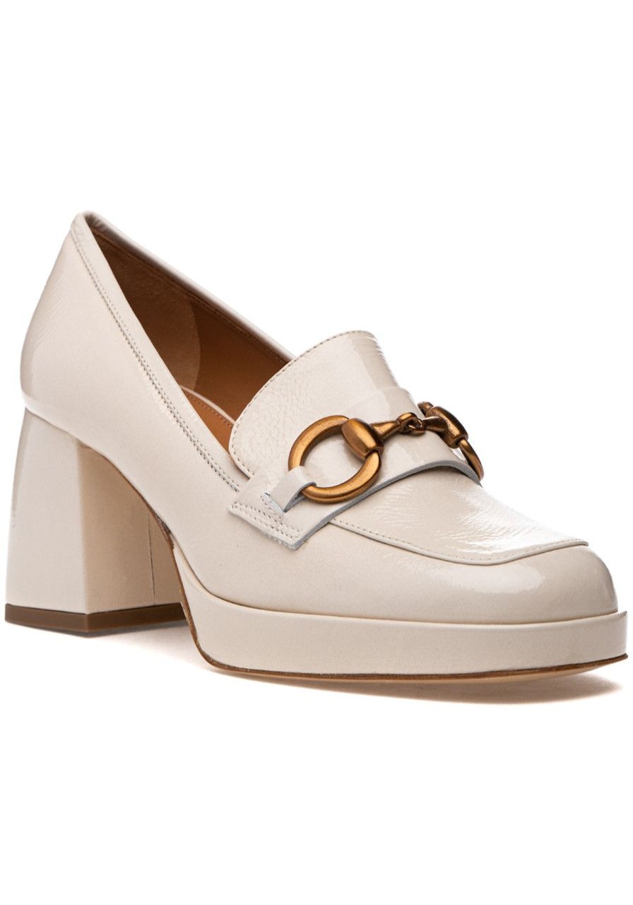 Women 275 Central Loafers & Oxfords | Cal Loafer Pump Bone Patent Leather
