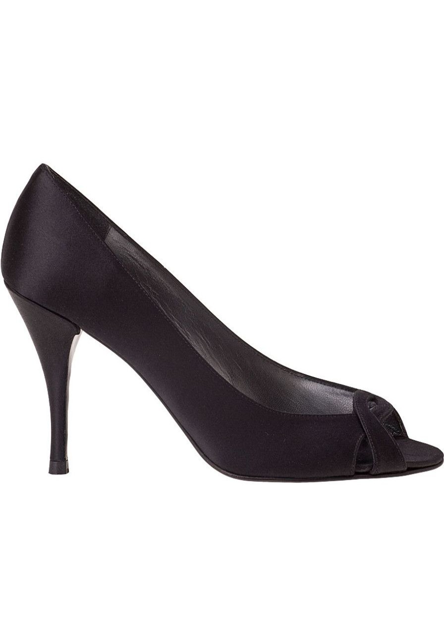 Women Stuart Weitzman Pumps | Girly Pump Black Satin
