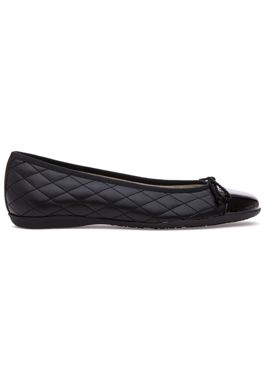 Women French Sole Flats | Passport Ballet Flats Black Leather