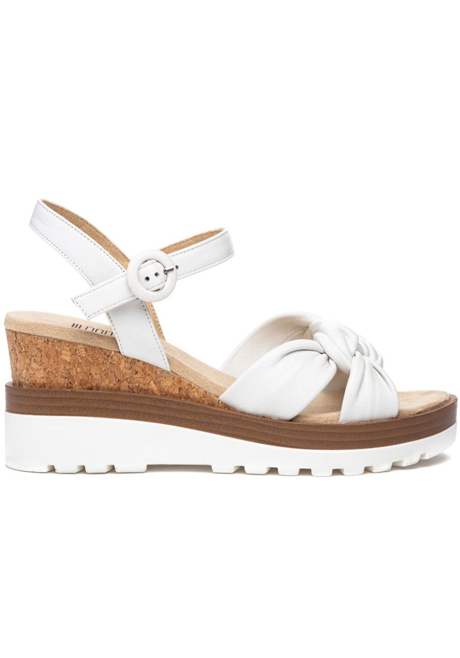 Women Jildor Sandals | Clew Wedge Sandal White Nappa