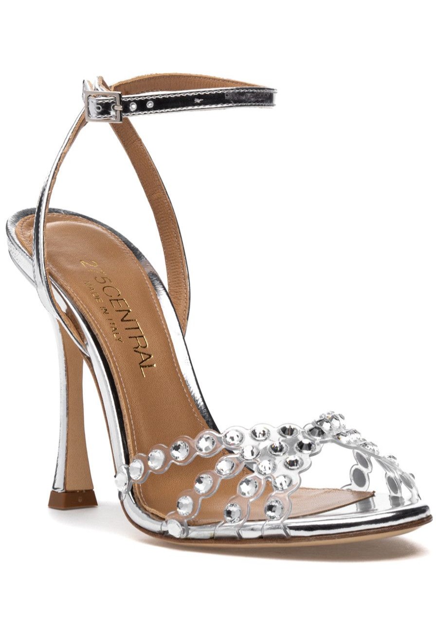 Women 275 Central Pumps | Cristiano Sandal Silver Leather