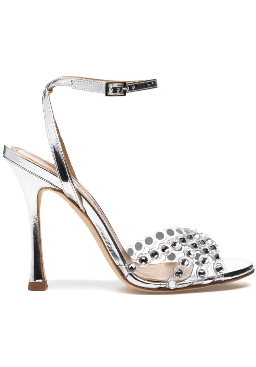 Women 275 Central Pumps | Cristiano Sandal Silver Leather