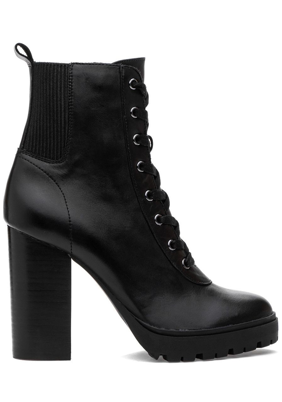Women Steve Madden Boots | Latch Boot Black Leather