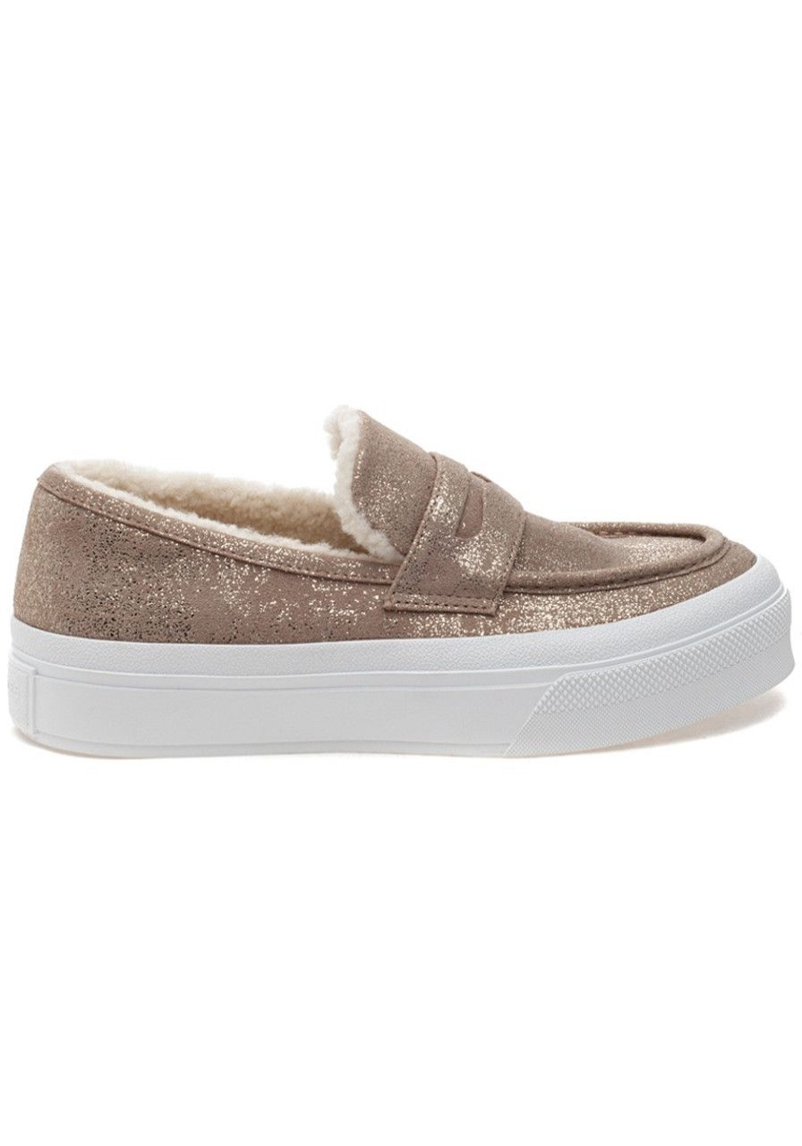 Women J/Slides Sneakers | Giles Sneaker Gold Metallic Suede