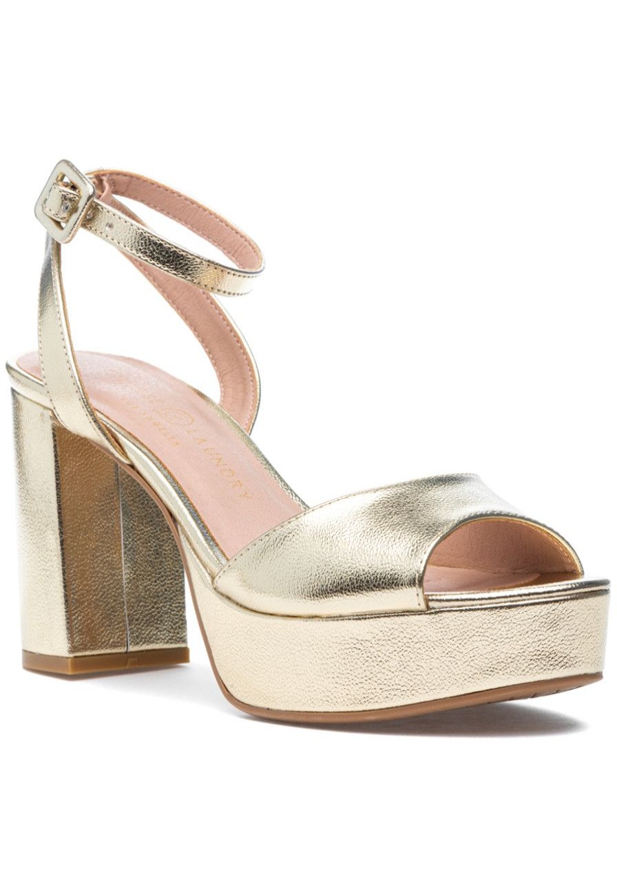 Women Chinese Laundry Sandals | Theresa Sandal Gold Metallic