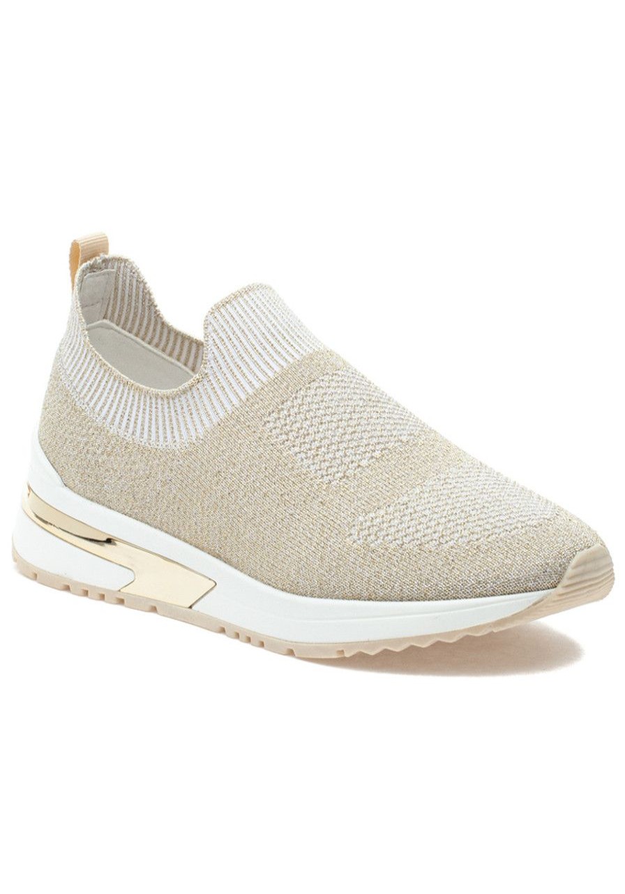 Women Urban Sport Sneakers | Golic Sneaker Platinum 2-Tone Knit