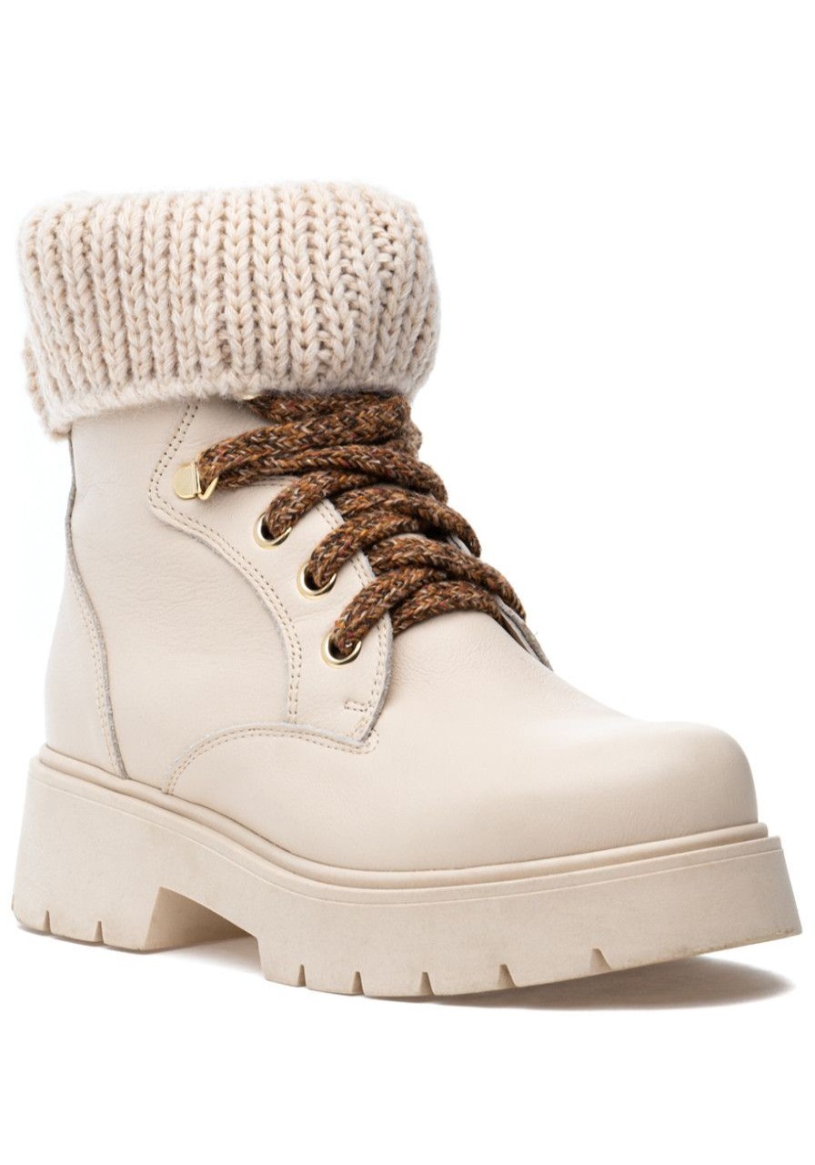 Women 275 Central Boots | Eva Boot Greige Leather